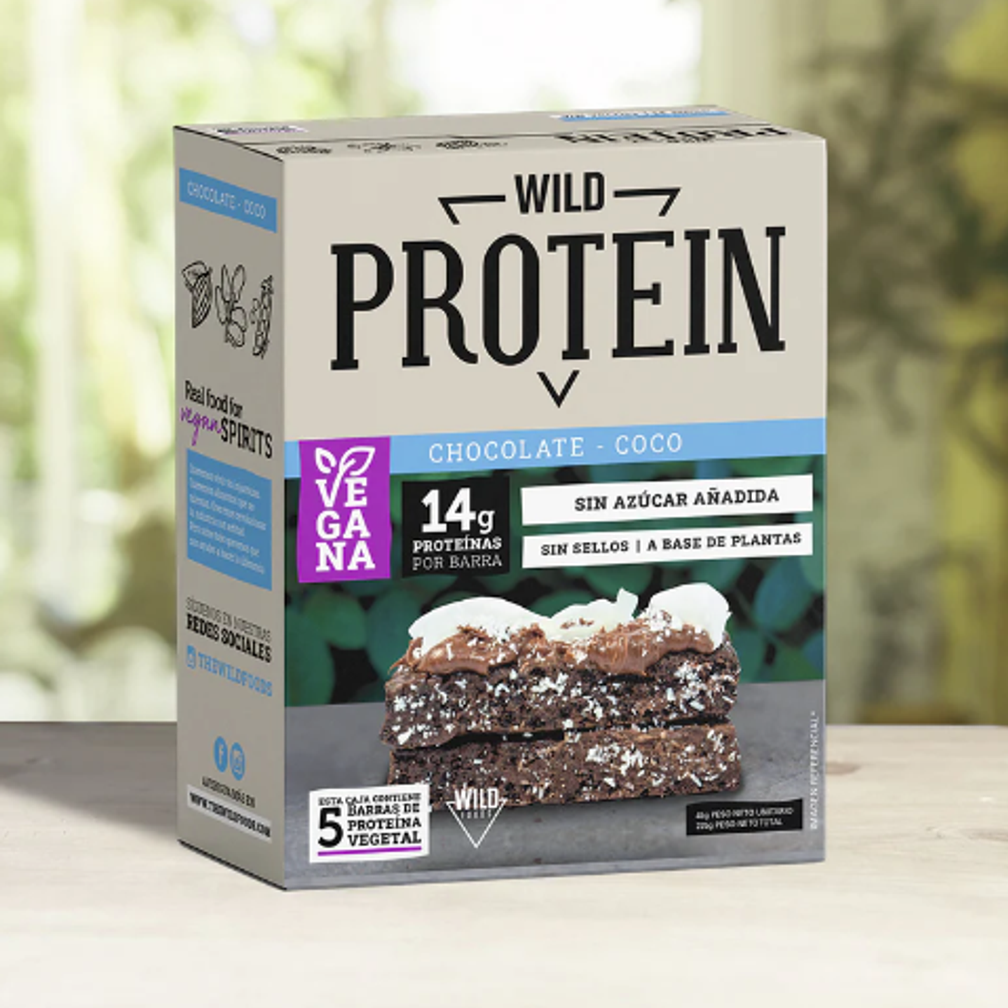 Barra de cereal  VEGANA CHOCOLATE COCO WILD PROTEIN display 5 unidades 1