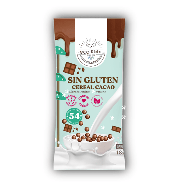 Cereal Ecokids bolitas Cacao 18grs