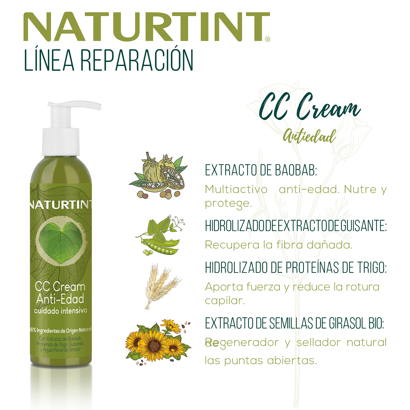 Crema reparadora Anti edad 200ml - Naturtint 4