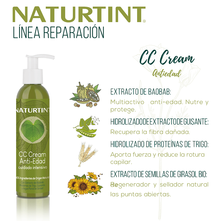 Crema reparadora Anti edad 200ml - Naturtint 4