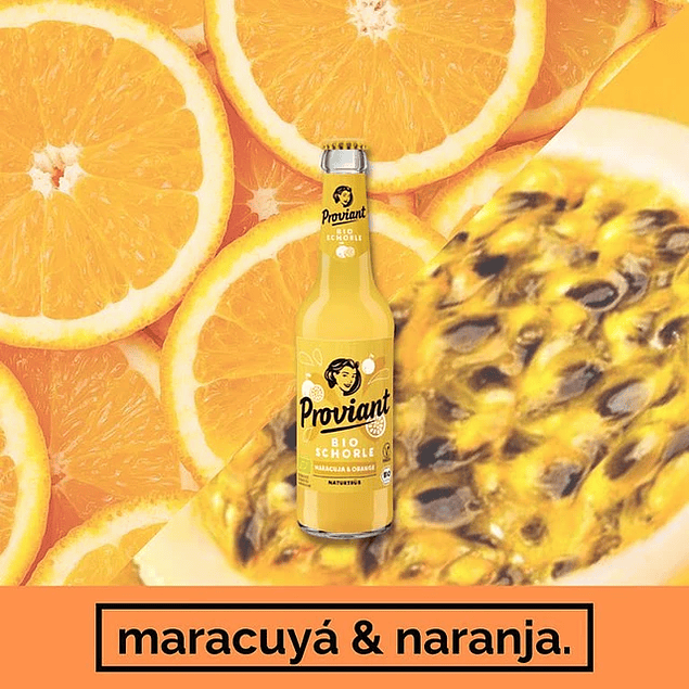 Bebida orgánica sabor Naranja y maracuya 330ml - Proviant
