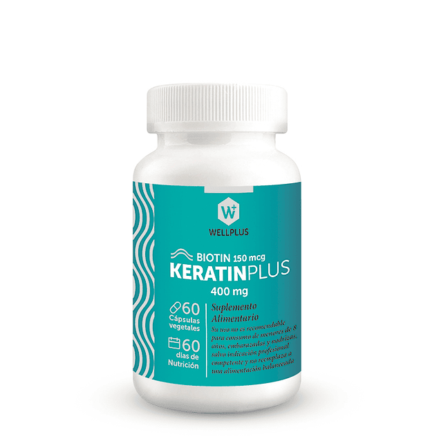 Keratin Plus 60 capsulas - Wellplus