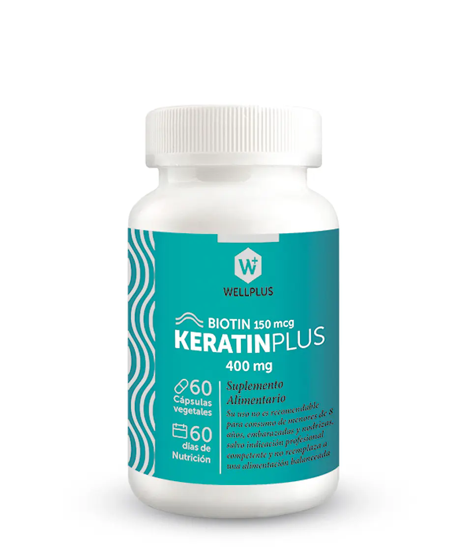 Keratin Plus 60 capsulas - Wellplus 1