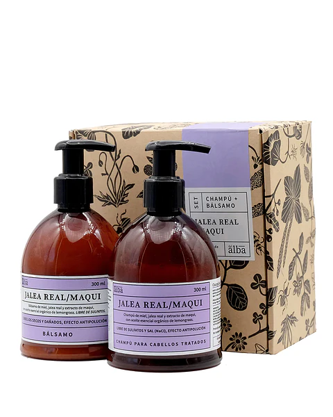 Pack Champú y bálsamo Maqui Jalea real 300ml - Del Alba