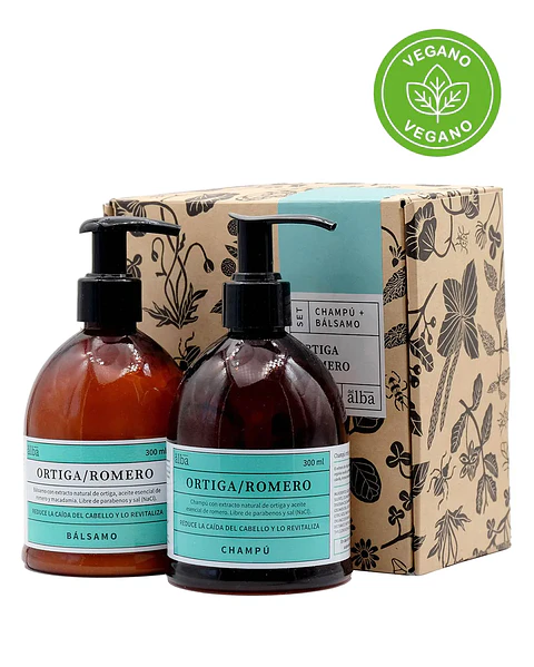 Pack Champú y bálsamo Ortiga romero 300ml - Del Alba