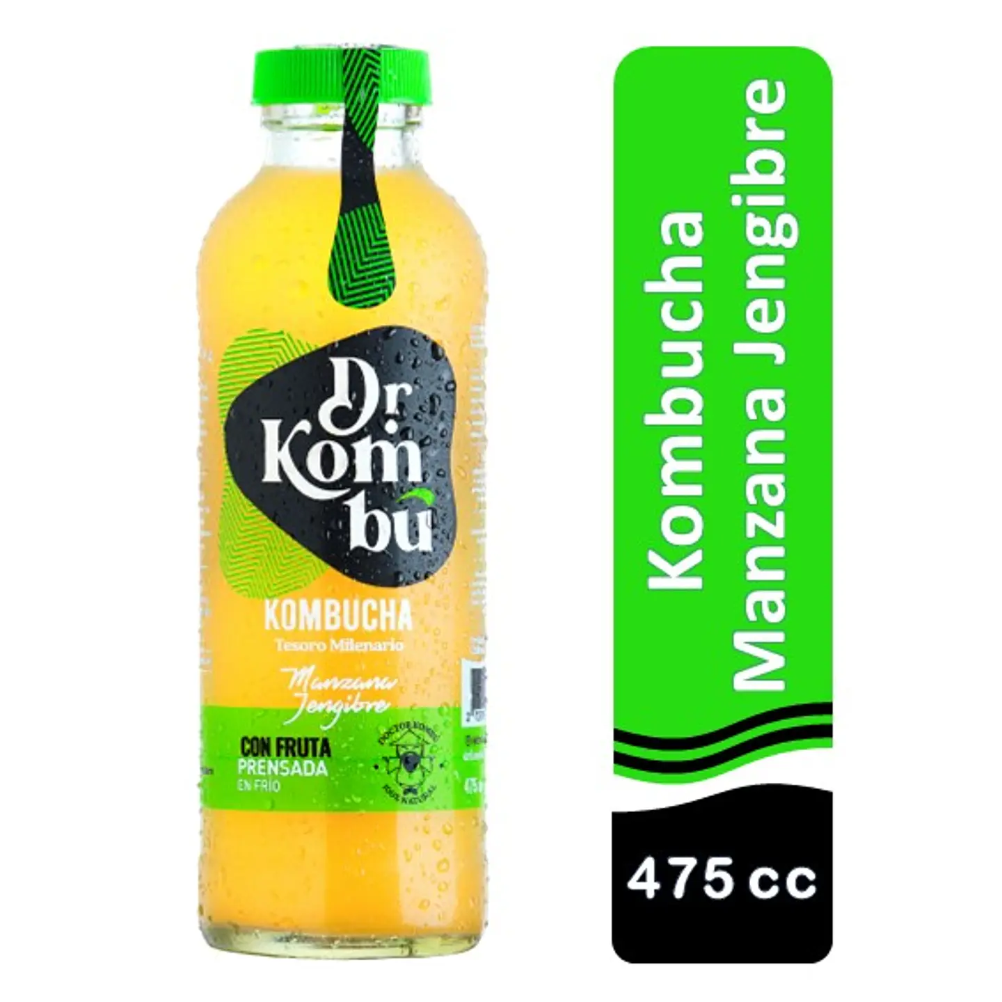 Kombucha Manzana jengibre 475cc - Dr Kombu 1