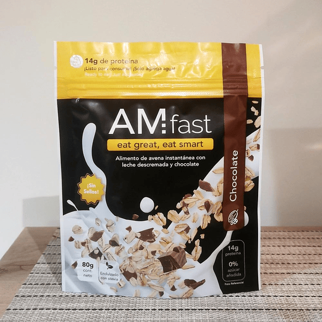 Alimento de avena Chocolate 80g - Am Fast