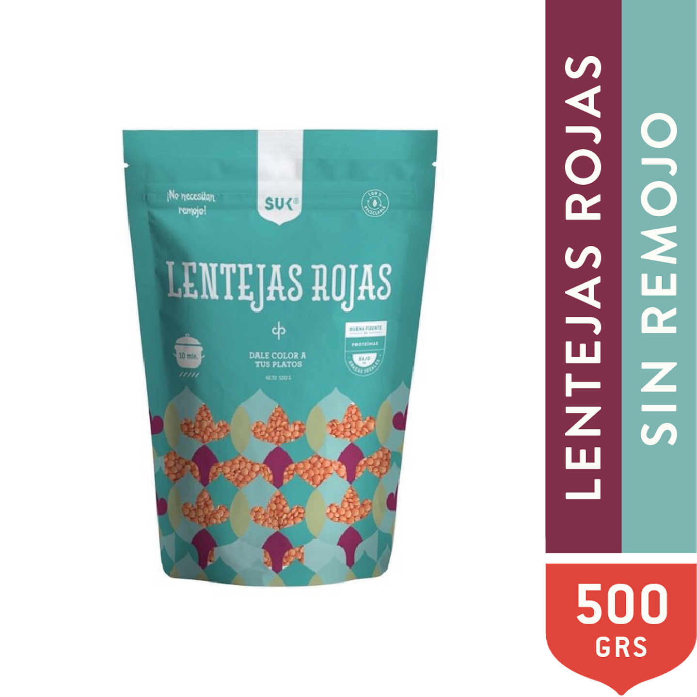 Lentejas rojas 500 grs SUK 1