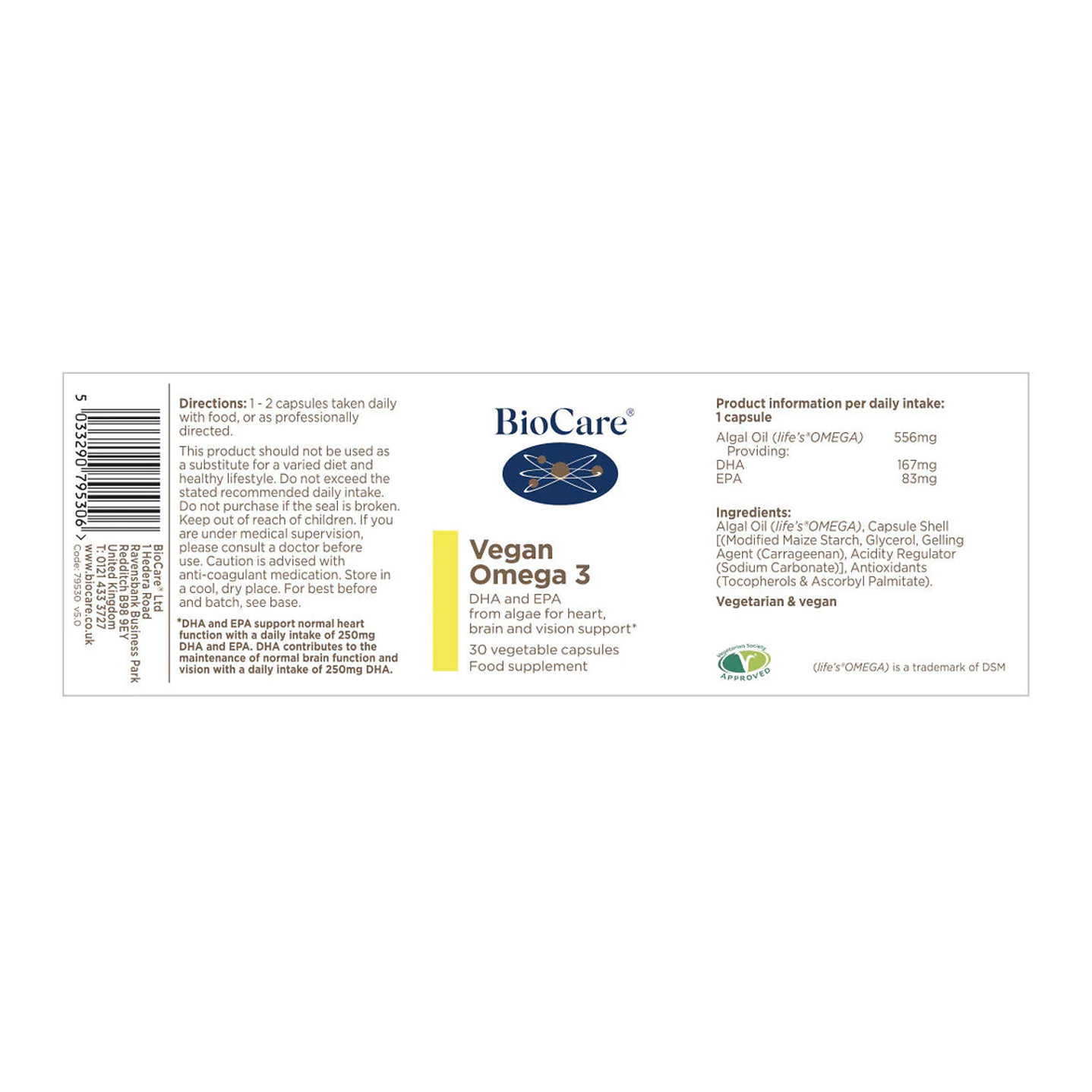 Vegan Omega3 30 cap - Biocare 2