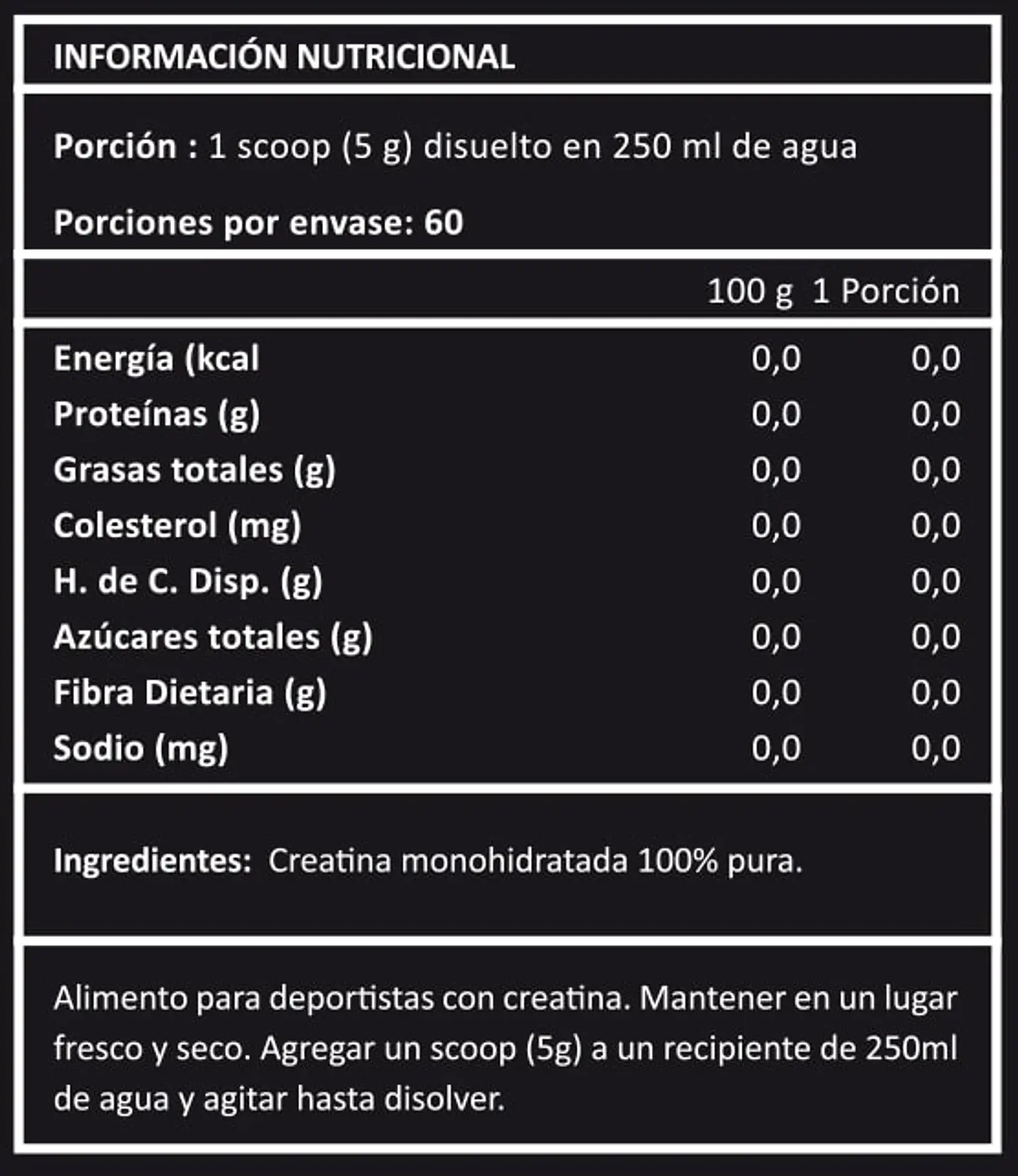 Creatina monohidratada 100% 300 g Prote & co 2