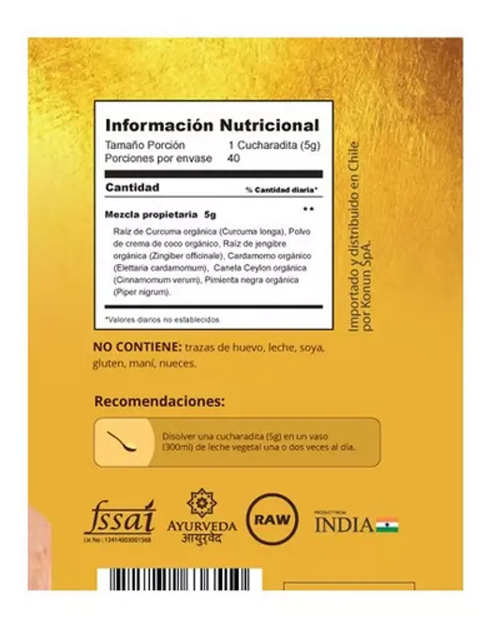 Konun - Leche dorada Orgánica en polvo 200gr  2