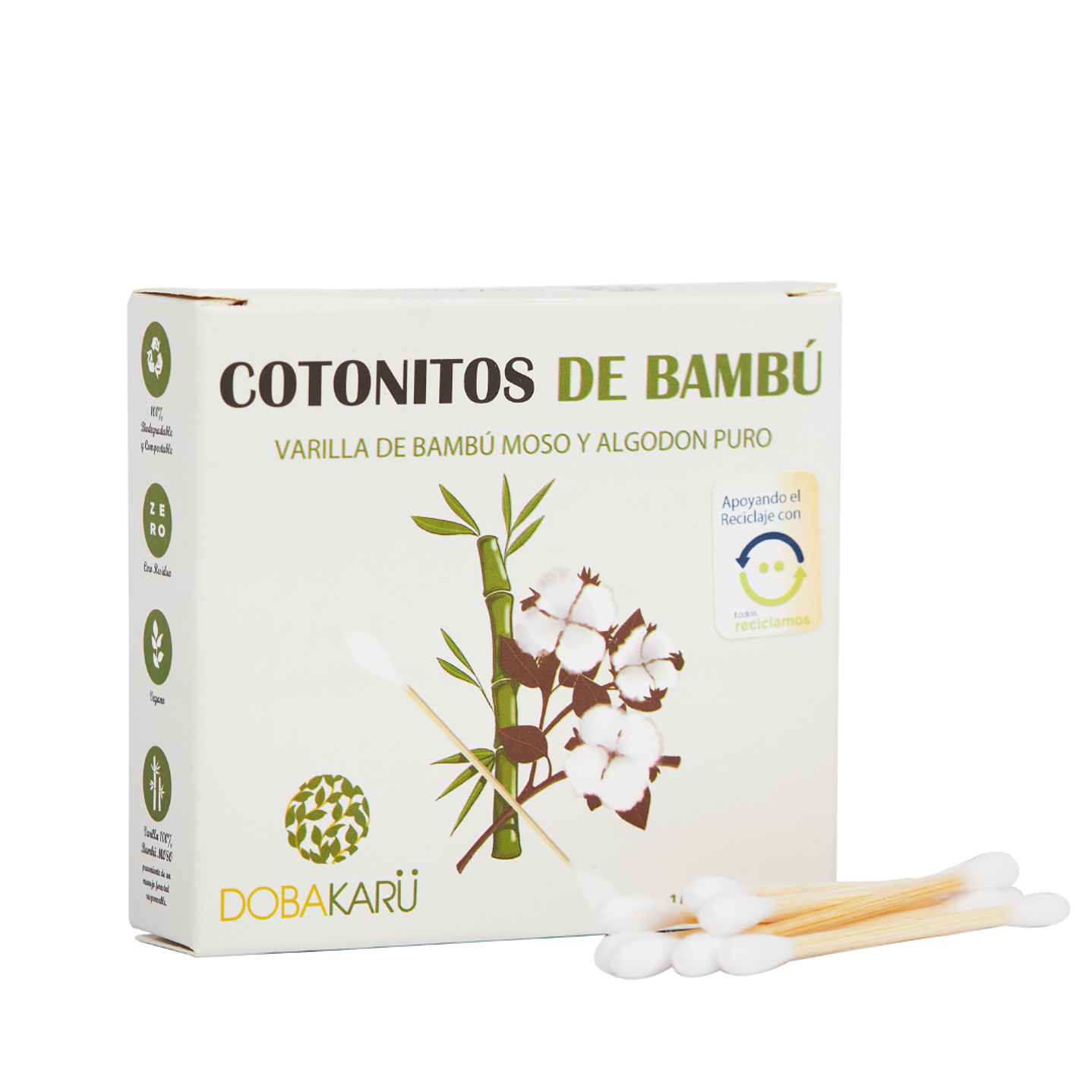 Cotonitos de bambu 100u - Dobakaru 1