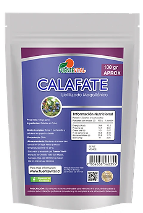 Calafate liofilizado en polvo 100 gr Fuente vital