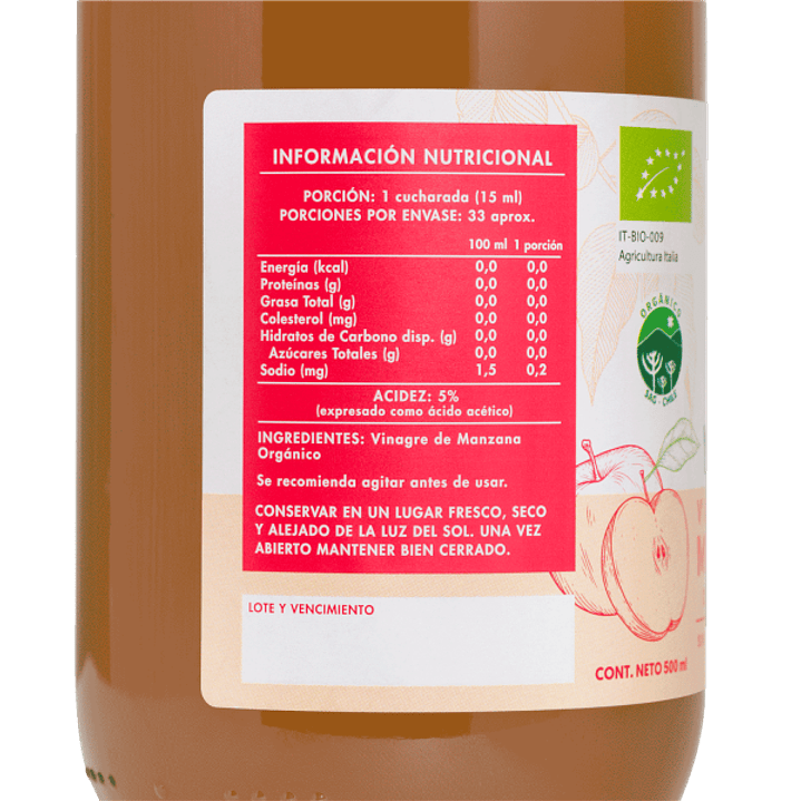 Vinagre de manzana orgánico 500 ml Manare 2