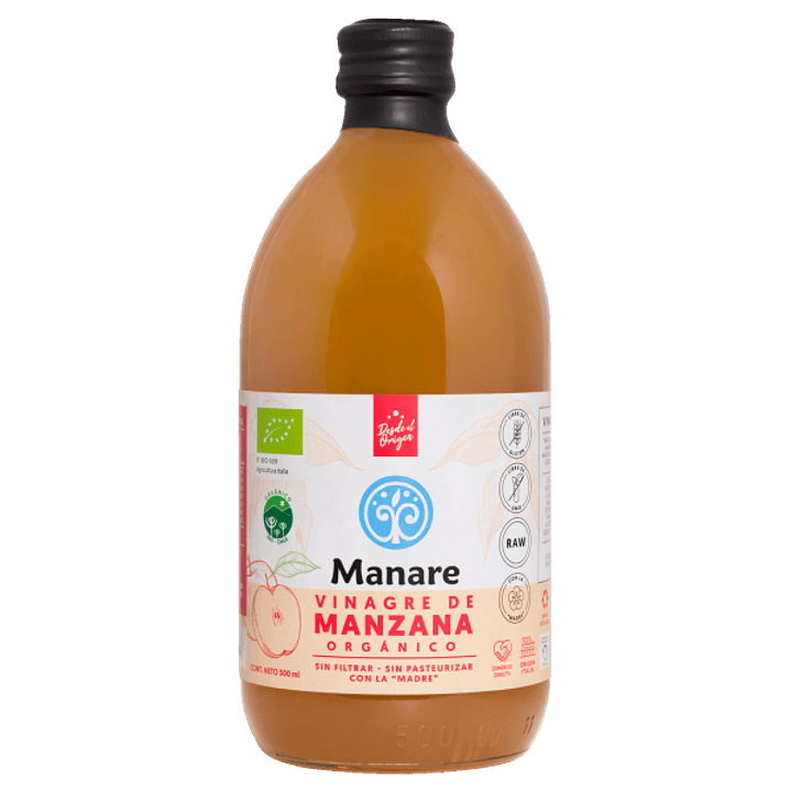 Vinagre de manzana orgánico 500 ml Manare 1
