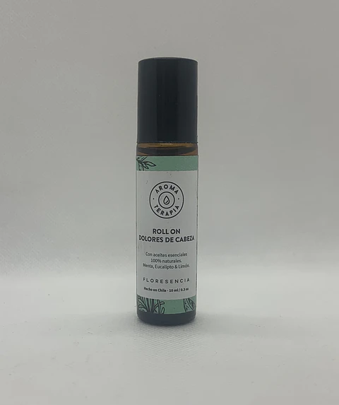 Roll on Dolores de cabeza (menta, eucalipto y limón) 10 ml. Floresencia