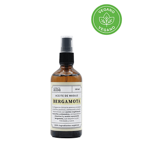 Aceite de masaje Bergamota organico 100ml Del Alba