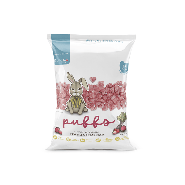 Kuna Foods - Puffs de frutilla betarraga 10g