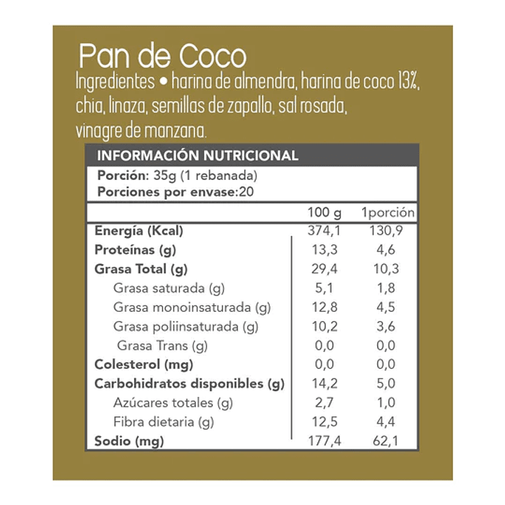 Fain - Pan de Coco Keto 700grs 