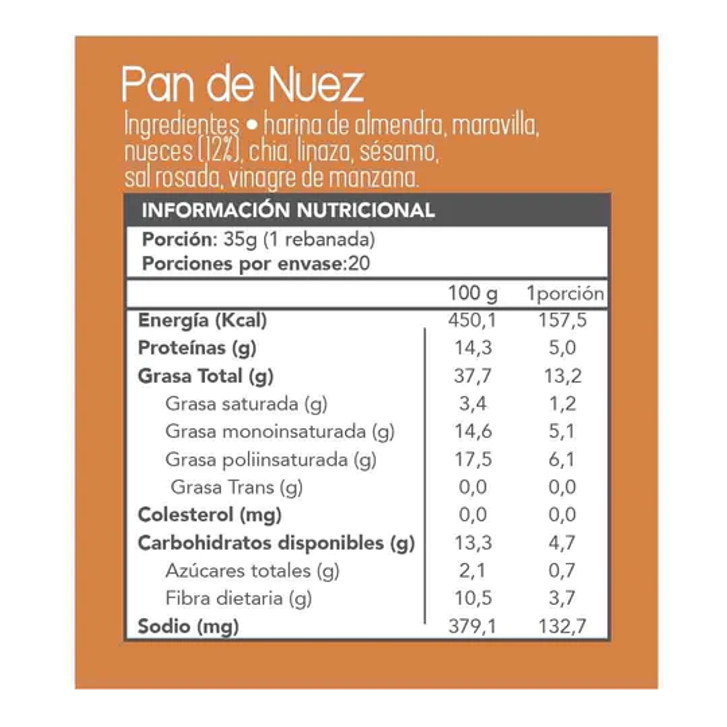Fain - Pan de Nuez Keto 700grs 