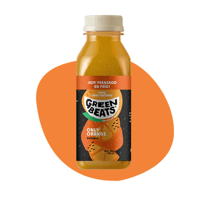 Green Beats - Jugo 100% Natural Only Orange 330ml