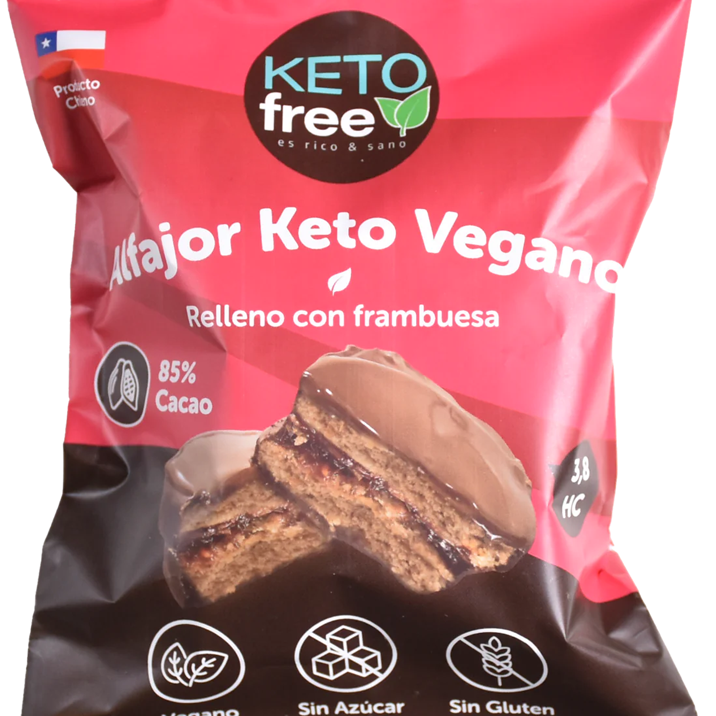 KetoFree - Alfajor Keto Frambuesa 70g 1