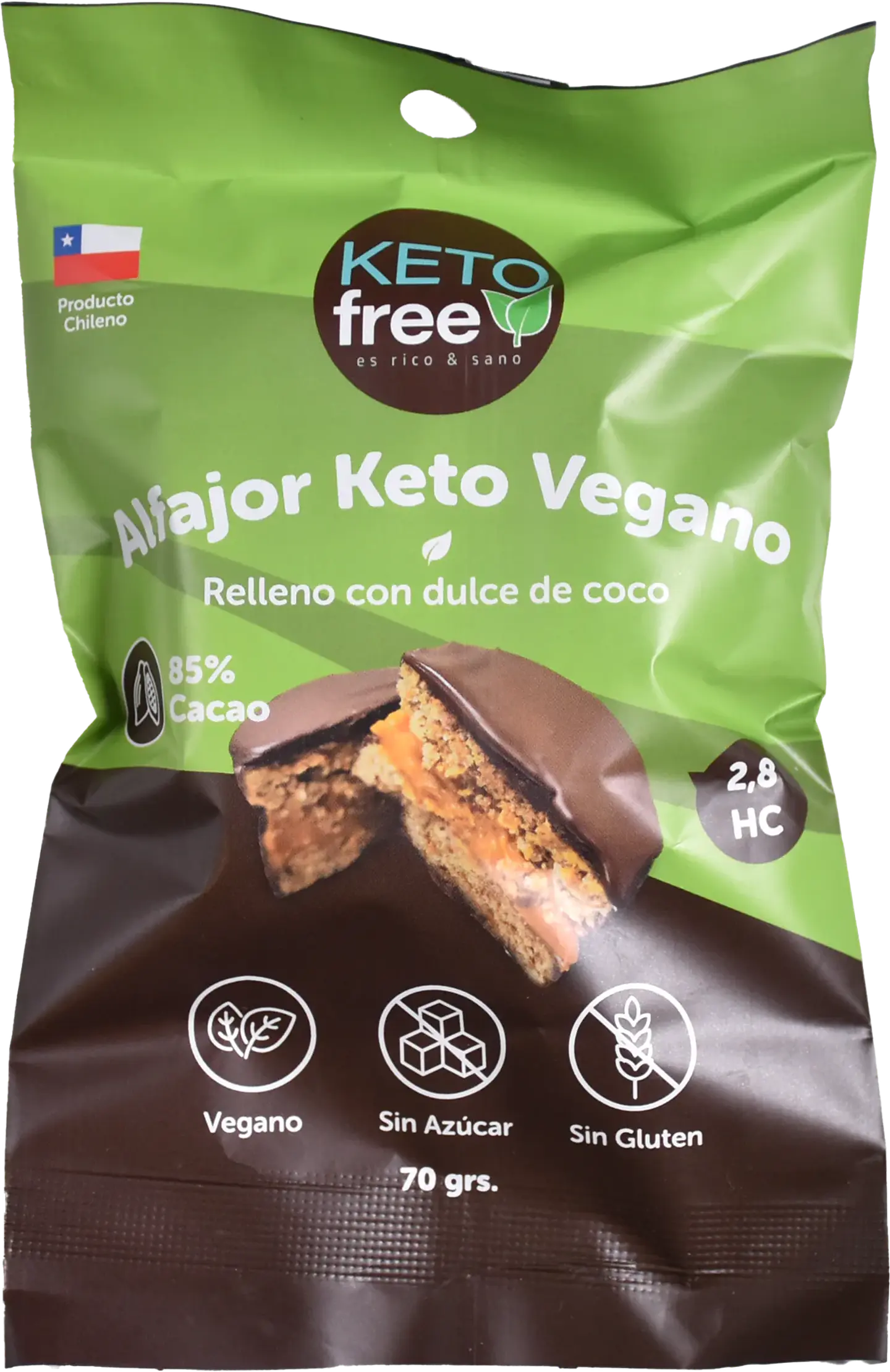 KetoFree - Alfajor Keto vegano 70g 1