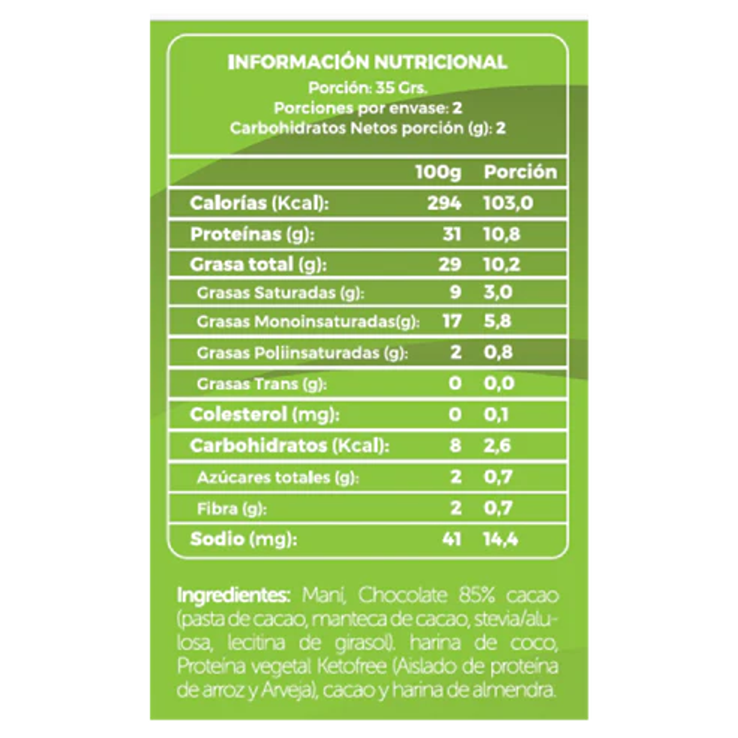 KetoFree - Energy ball Keto 2u 70gr 2