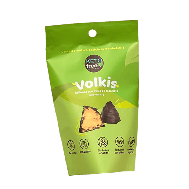 KetoFree - Volkis con dulce de coco 70gr