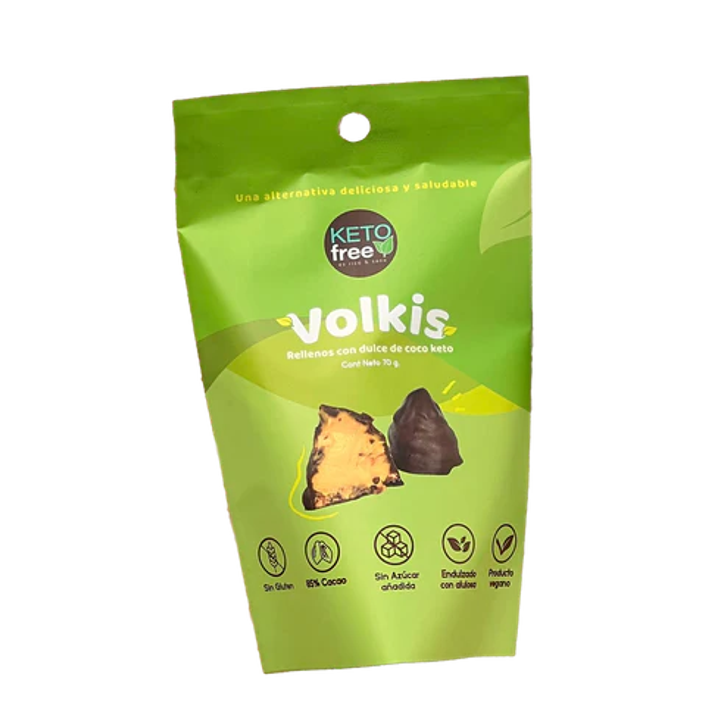 KetoFree - Volkis con dulce de coco 70gr 1
