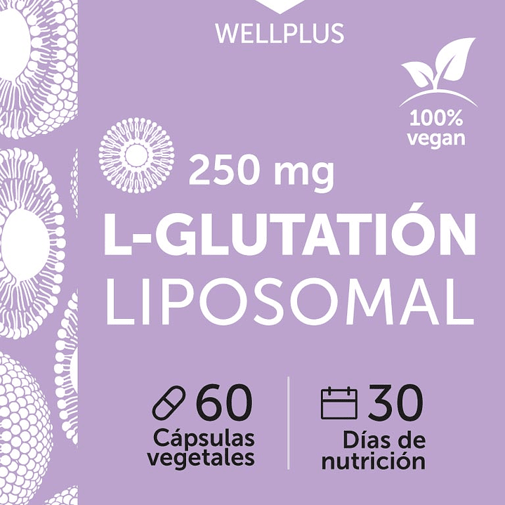 L-Glutatión Liposomal 60 cápsulas Wellplus 3