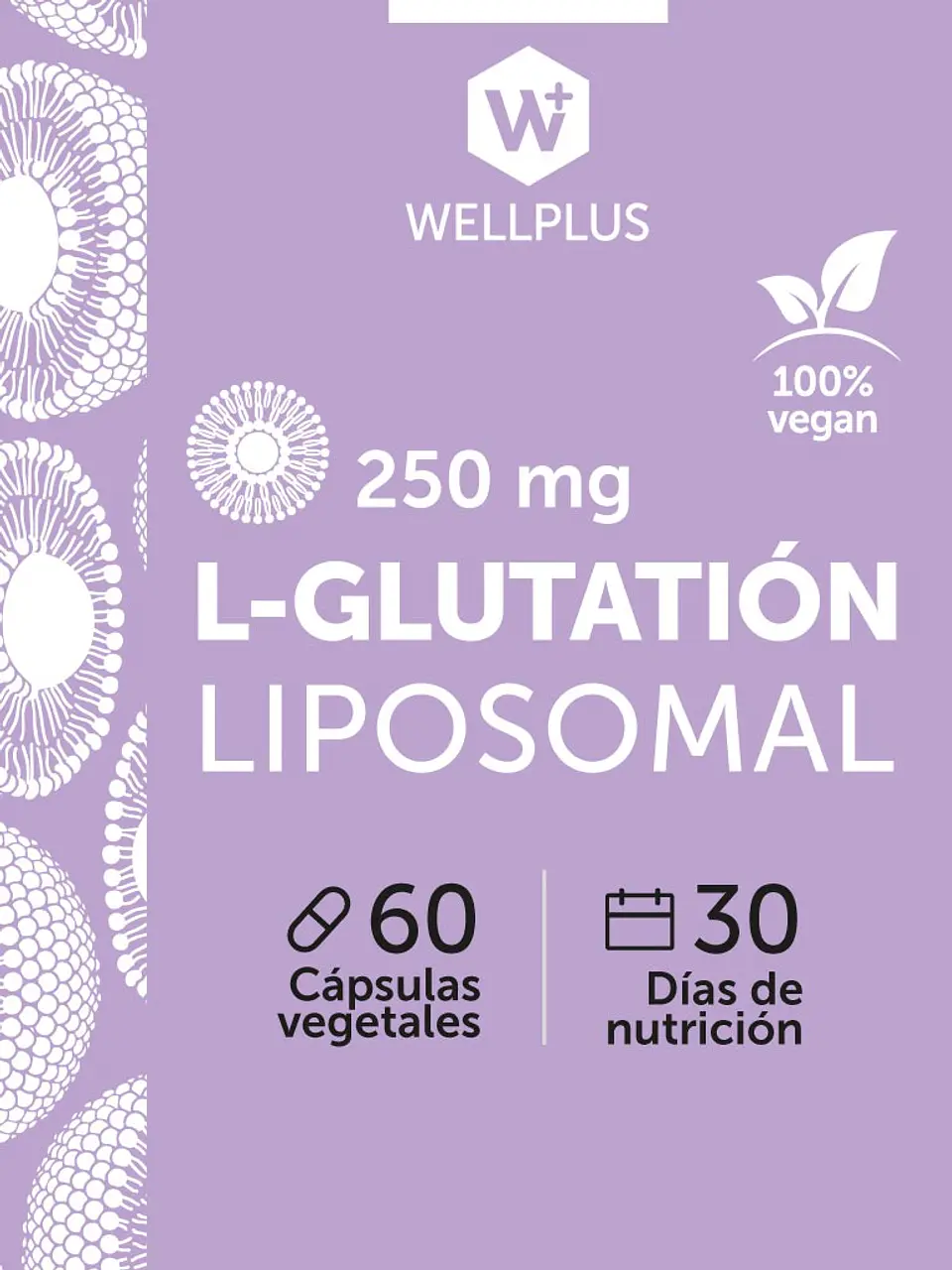 L-Glutatión Liposomal 60 cápsulas Wellplus 3