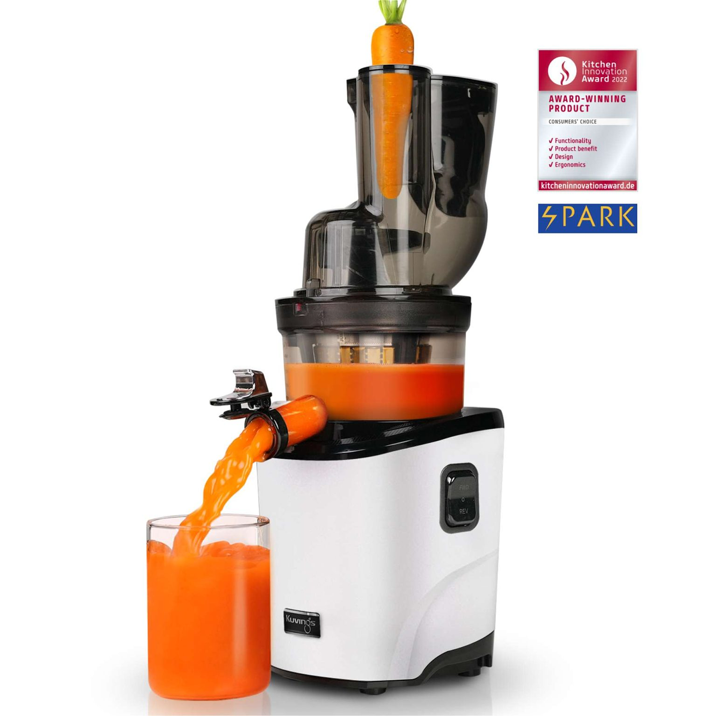 Extractor de Jugos Prensado en Frío – Kuvings REVO830 Perla 1