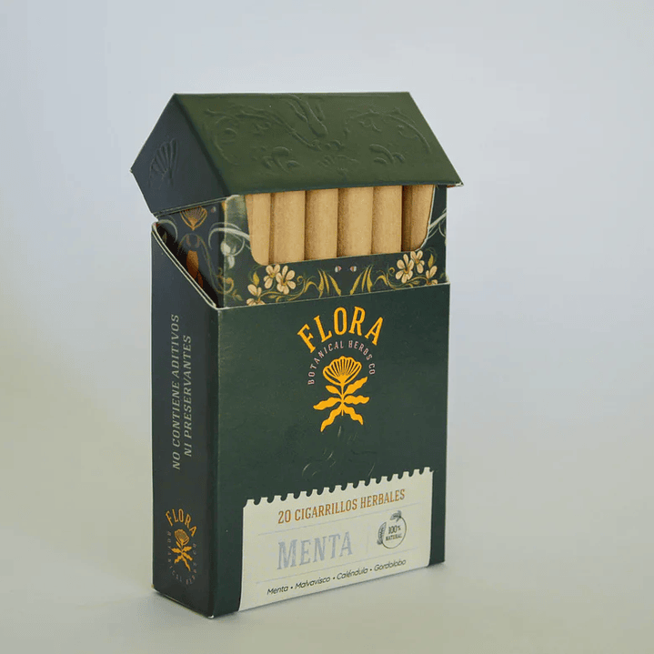 Flora - Cajetilla 20 Cigarrillos herbales Menta 1