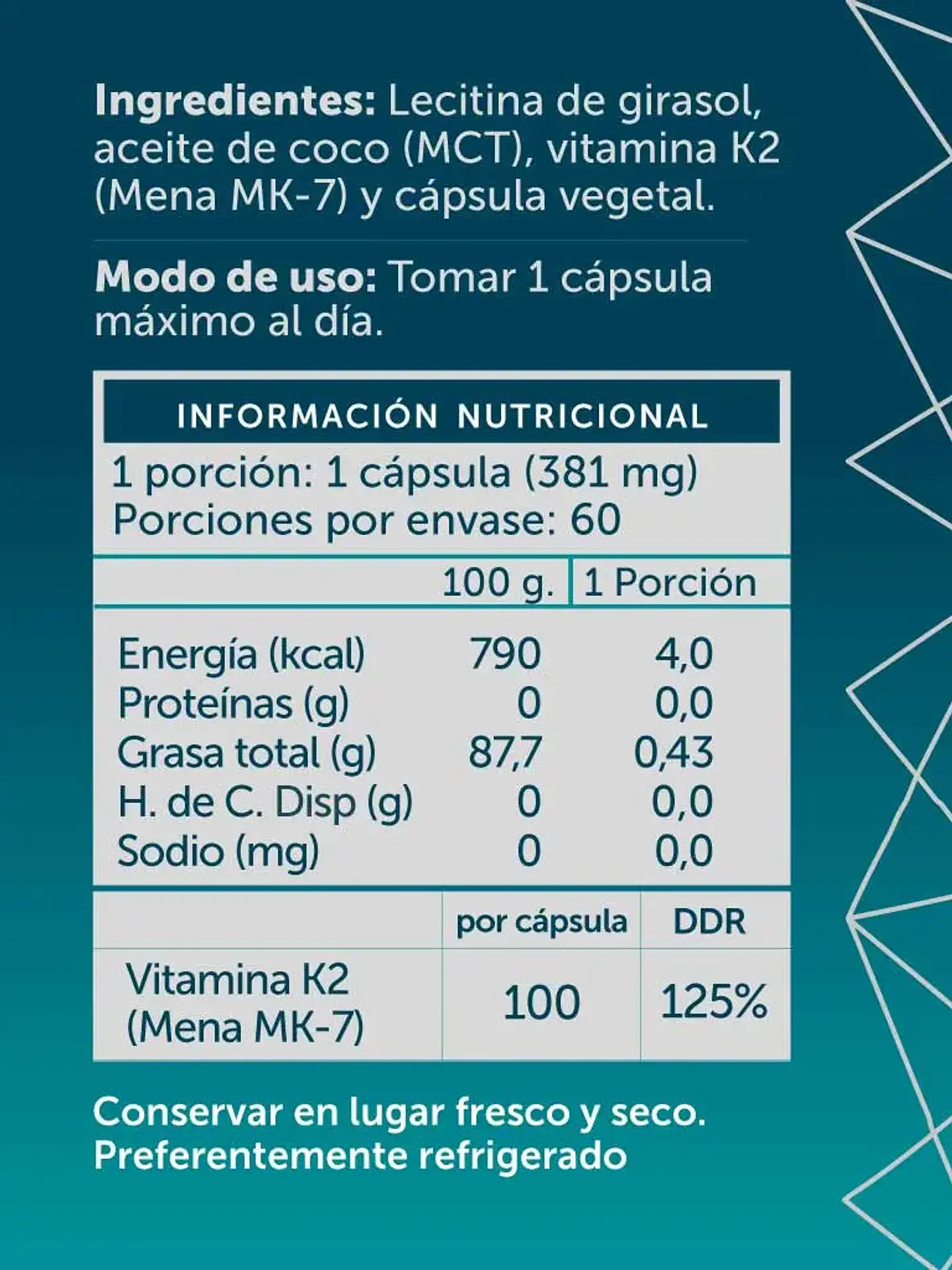 Wellplus - Vitamina K2 60 capsulas 2