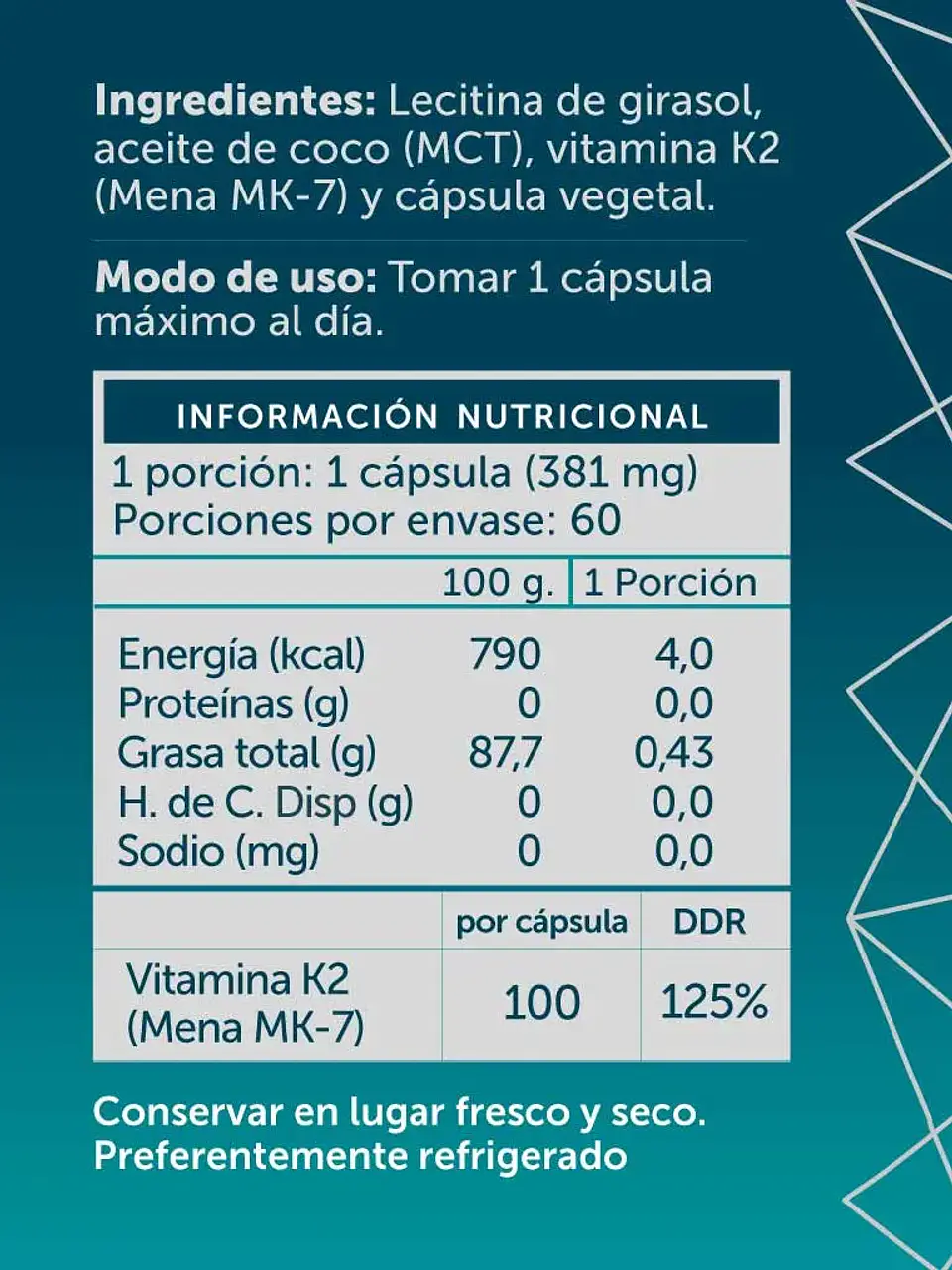 Wellplus - Vitamina K2 60 capsulas 2