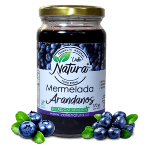 Valle Natura - Mermelada sabor Arandanos 370gr