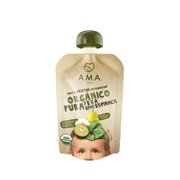 Ama - Papilla pera kiwi y espinacas 90gr  1