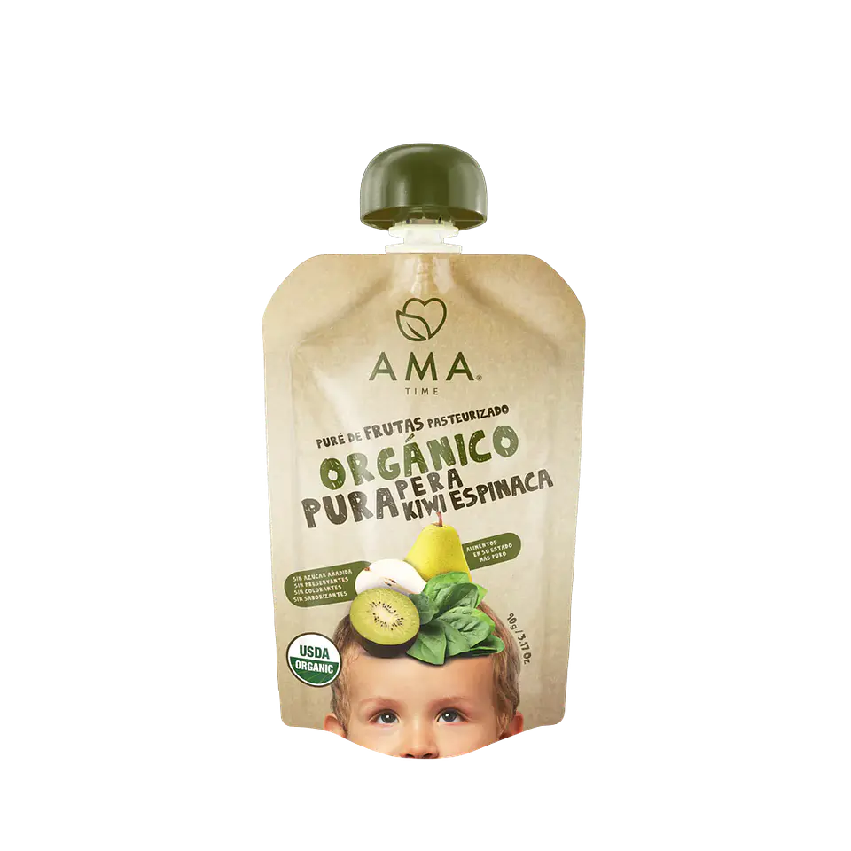 Ama - Papilla pera kiwi y espinacas 90gr  1