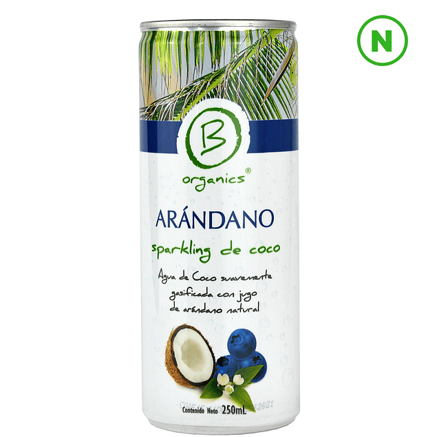 B Organics - Agua de Coco con Arandanos 250ml