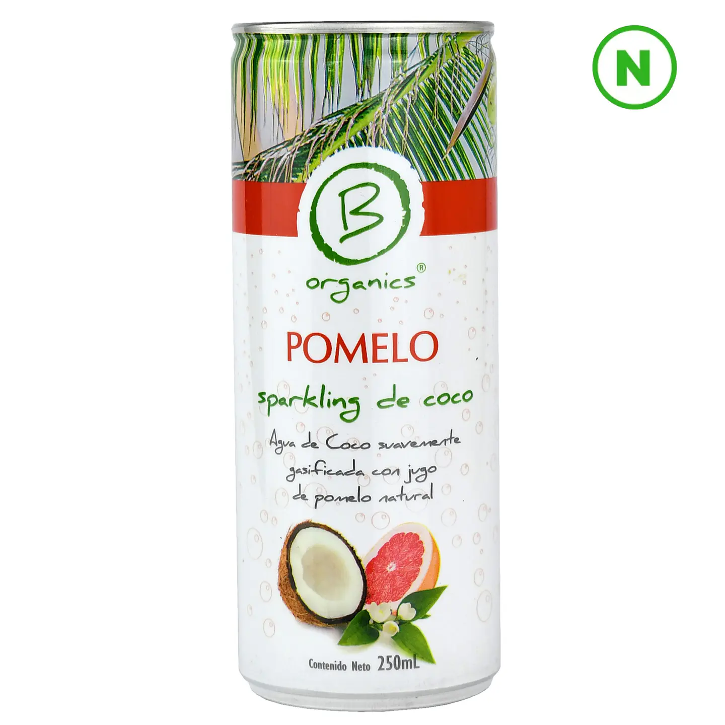 B Organics - Agua de Coco con Pomelo 250ml 1