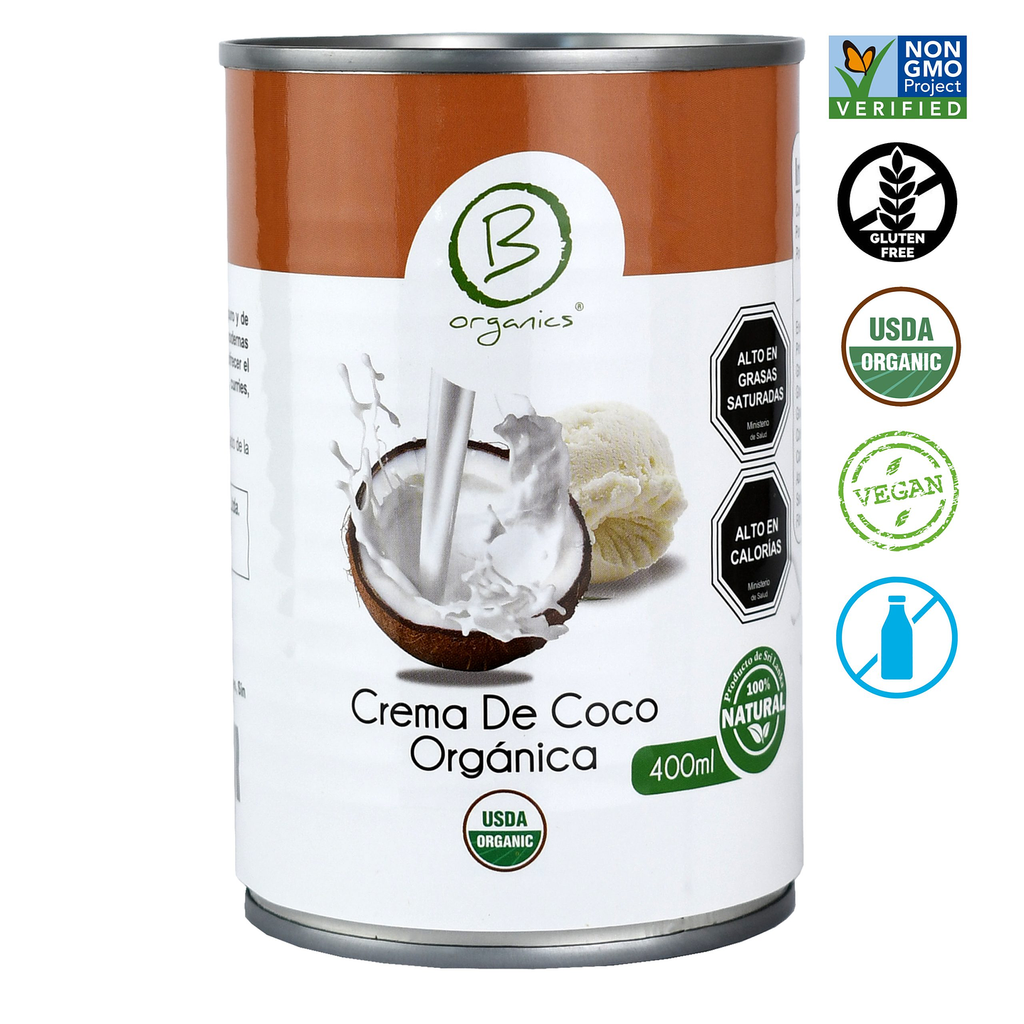 B Organics - Crema de Coco Organica 400ml 1
