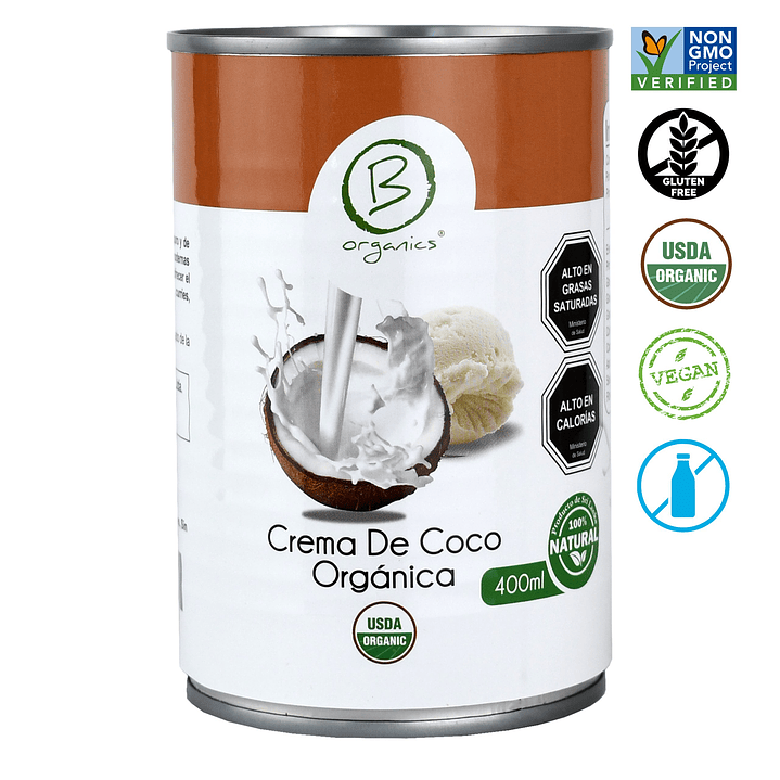 B Organics - Crema de Coco Organica 400ml 1