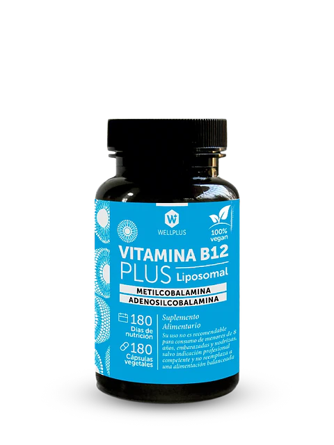 Vitamina B12 Plus Liposomal 180 caps Wellplus