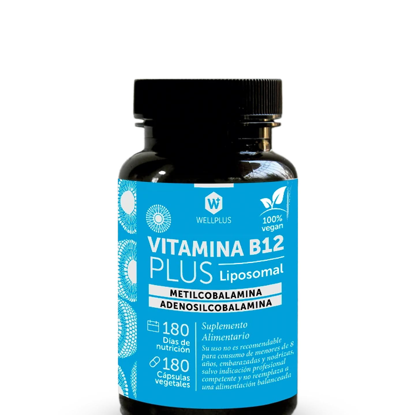 Vitamina B12 Plus Liposomal 180 caps Wellplus 1