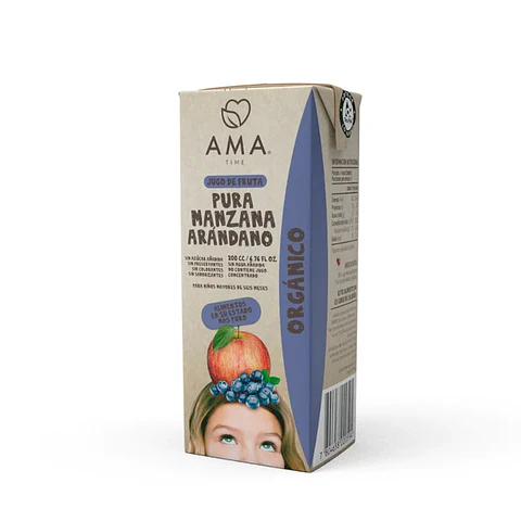 Jugo cajita manzana arandano 200 cc AMA 