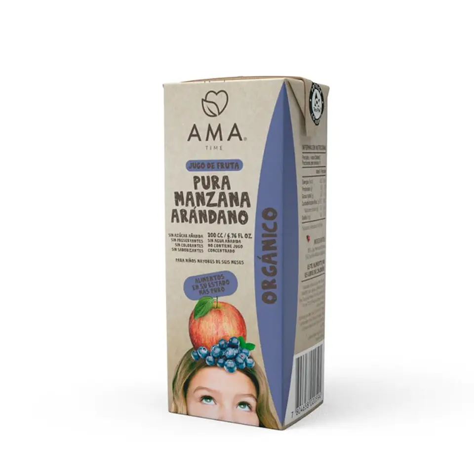 Jugo cajita manzana arandano 200 cc AMA  1