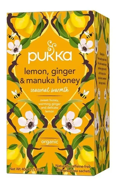 Lemon ginger & manuka honey Pukka 