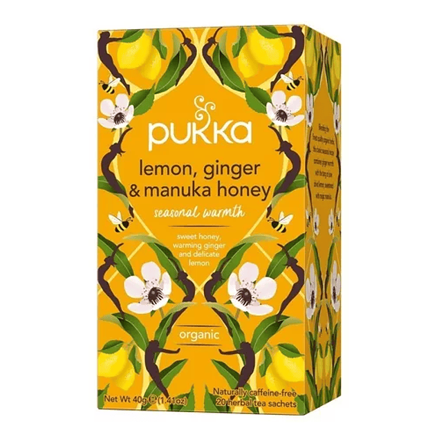 Lemon ginger & manuka honey Pukka 
