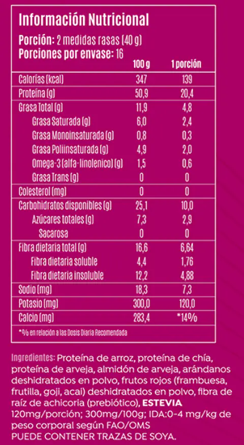 Proteina V-Pro Berry Boost 650gr Vegana Brota
